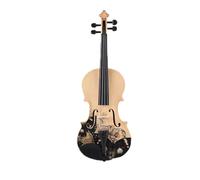 Violon pour Débutants, Violon Acoustique pour Débutant avec étui et Nœud Papillon Fleur pour Adultes étudiants Enfants Adolescents (4-4)