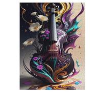 Violon Puzzle en Bois Enfant 500 Pièces - Jeu Educatif Motricité Fine Et Concentration - Puzzles pour Adultes 55×41cm