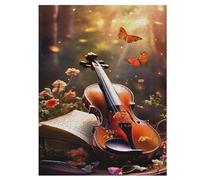 Violon Puzzles De 500 Pièces, Puzzle pour Adultes en Bois, Jeu D'adresse Toute La Famille, 55×41cm