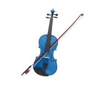 Violon rose 4/4 vintage en épicéa mat pour adulte avec accessoires pour débutant (bleu)