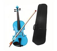Violon Tenue De Violon 4/4 En Bois Massif Bleu Clair