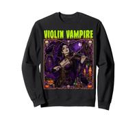 Violon Vampire Violoniste Zombie Undead Vampire Coffin Spooky Sweatshirt