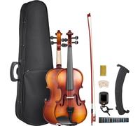Violon VEVOR 1/2, 508-558,8 mm longueur de bras, set de violon avec étui rigide, colophane, archet, épaulière, chevalet, accordeur & cordes supplémentaires, instrument de musique en bois massif (marro