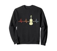 Violon Vintage Heartbeat Fiddler Viola Sweatshirt