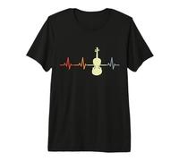Violon Vintage Heartbeat Fiddler Viola T-Shirt Haut de Gamme