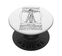 Violon Violoniste Vitruvien Leonardo Da Vinci PopSockets PopGrip Adhésif