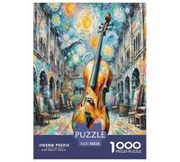 Violoncelle 1000 Pièces Puzzle pour Adultes Jeux De Défi Familial Divertissement Apaisant Entraîner La Mémoire du Cerveau pour Adultes Et Enfants De 14 Ans Et Plus 38x26cm/1000pcs