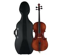 Violoncelle 3/4 Bois en Érable Flamboyant Set Complet avec Coffre et Archet