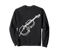 Violoncelle Art Linéaire Instrument Cordes Sweatshirt