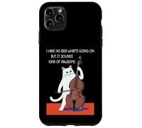 Violoncelle pour Chat contrebasse Musique Classique Chaton Violoncelle Coque pour iPhone 11 Pro Max