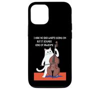 Violoncelle pour Chat contrebasse Musique Classique Chaton Violoncelle Coque pour iPhone 12/12 Pro
