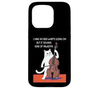 Violoncelle pour Chat contrebasse Musique Classique Chaton Violoncelle Coque pour iPhone 15 Pro