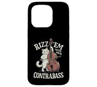 Violoncelle pour Chat contrebasse Musique Classique Chaton Violoncelle Coque pour iPhone 15 Pro