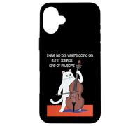 Violoncelle pour Chat contrebasse Musique Classique Chaton Violoncelle Coque pour iPhone 16 Plus
