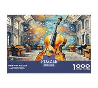Violoncelle Puzzle 1000 Pièces Cadeau Unique Jeu Éducatif Challenge Toy À De Qualité Supérieure Peinture Art pour Adultes Et Enfants À Partir De 14 Ans 38x26cm/1000pcs
