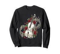 Violoncelle Rose Flower Musique Classique Sweatshirt