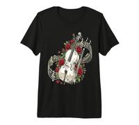 Violoncelle Rose Flower Musique Classique T-Shirt Haut de Gamme