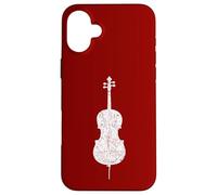 Violoncello, Cello (Blanc Ancien Gauche) Cellistes Coque pour iPhone 16 Plus