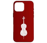 Violoncello, Cello (Blanc Ancien Gauche) Cellistes Coque pour iPhone 16 Pro Max