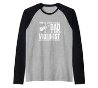 Violonist And Dad Proud Funny Man Violon Manche Raglan