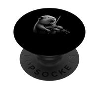 Violoniste cochon d'Inde jouant du violon amoureux des animaux PopSockets PopGrip Adhésif