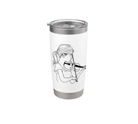 Violoniste féminine dessinant un violoniste pour filles Gobelet isotherme en acier inoxydable double paroi
