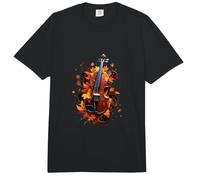 Violoniste Feuilles d'automne Thanksgiving Comfort Colors Adult Heavyweight T-Shirt