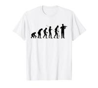 Violoniste-Musicien Musique-Instruments Evolution Violon T-Shirt Graphique avec Valeur, Homme, Blanc, L