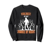 Violoniste par Day Zombie by Night Fun Halloween Joueur de Violon Sweatshirt