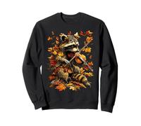 Violoniste Raton Laveur avec Violon Feuilles d'automne esthétique d'automne Sweatshirt