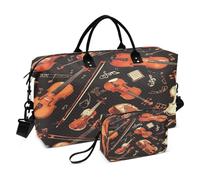 Violons Cool De Dessin Animé Sacs de Voyage Sac de Sport Sac à Main de W nd avec Trousse De Toilette pour Filles Hommes