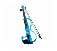 Violons Professionnels Violon Électrique Fait Main 4/4" En Érable Massif Design Couleur Contrastée Instrument À Cordes Professionnel(Blue)