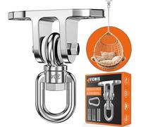 Viomis Crochet de balançoire à 360° - Support de plafond en acier inoxydable avec une charge maximale de 450 kg - Pour fauteuil suspendu, hamacs, sac de frappe et plus encore
