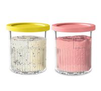 vione Remplacement pour Ninja Creami Deluxe Pints et couvercles - Lot de 2, conteneurs de 24 oz. compatibles avec NC501, série NC500 - Sans BPA, passe au lave-vaisselle, couleurs assorties