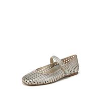 Vionic Chaussures Plates Alameda tissées Mary Jane pour Femme, Cuir doré, 6 UK Wide