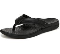 Vionic Homme Mtide II Tongues, Cuir Noir, 42 EU
