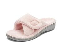 Vionic Pantoufles décontractées pour femme - Pantoufles confortables et réglables pour femme qui incluent un confort à trois zones avec semelle intérieure orthopédique, rose, 42 EU