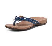 Vionic Rest Bella X Tongs confortables pour femme avec semelle intérieure orthopédique Soutien de la voûte plantaire Largeur moyenne et large Tailles 38-45, noir foncé, 38.5 EU