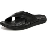 Vionic Sandales Mtide Slide pour homme, cuir noir, 45 EU