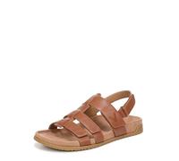Vionic Sandales plates Eureka pour femme, Marron clair/cuir, 38 EU