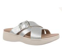 Vionic Starla Sandales orthopédiques pour femme - Boucle réglable - Plateforme confortable, Argenté, 39 EU