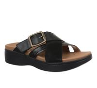 Vionic Starla Sandales orthopédiques pour femme - Boucle réglable - Plateforme confortable, noir, 38 EU Large