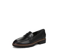 Vionic Women's Cleo Loafer, Black Tumble Leather, 4 UK Wide