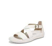 Vionic Women's Harmony Rx Flat Sandal, Cream Leather, 8 UK Wide