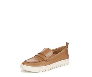 Vionic Women's Loafer Perfectly Packable Uptown Shoes with Arch Support Medium Fit, Camel Brown Leather, 39 EU