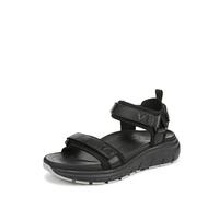 Vionic Women's Walk Max Wanderer Flat Sandal, cuir noir, 41 EU
