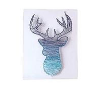 VIONNPPT String Art Kit de bricolage 3D pour adultes - Pour le salon - Décoration murale avec outil - Cadeau d'anniversaire unique pour adultes et enfants (30 x 20 cm, cyan chat)