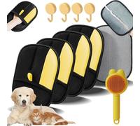 Viorane Pet Hair Remover Electrostatic Gloves, Viorane Pet Hair Glove, Electrostatic Gloves Pets Mitt, Pets Mitt Removal Glove, Removal Tool Reusable Static Removal Mitten, Double-Sided (4PCS)