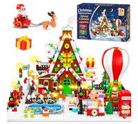 Viosmut Calendrier de l'Avent 2026 Enfant, 24 Jours Blocs de Construction Maison en Pain d'Épices, Village de Noël avec Sapin Train, Calendrier de Noël Compte à Rebours Cadeau Garçon Fille Dès 6 Ans