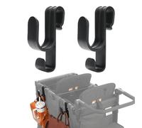 VIOTIIN Lot de 2 crochets latéraux polyvalents double couche pour poussette Wonderfold W2 et W4, gain de place pour accrocher des draisiennes et tout, accessoires de chariot en plastique durable